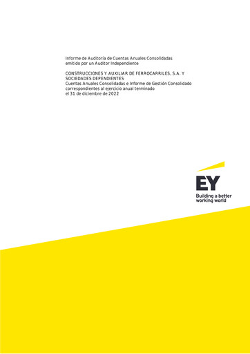 Thumbnail Construcciones y Auxiliar de Ferrocarriles Financial Statement 2022