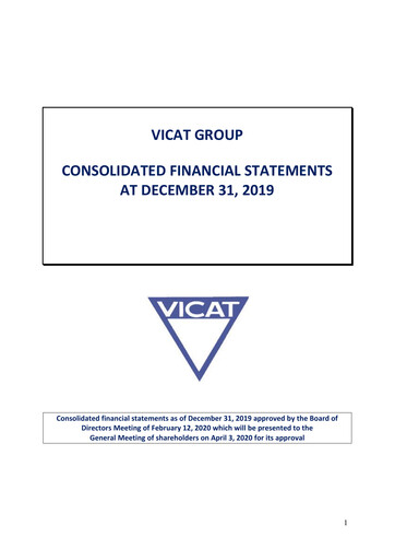 Thumbnail Vicat S.A. Financial Statement 2019