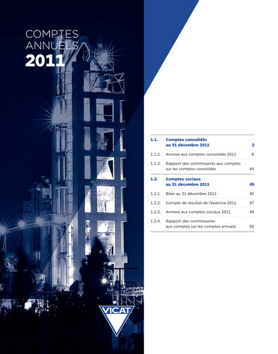 Thumbnail Vicat S.A. Financial Statement 2011