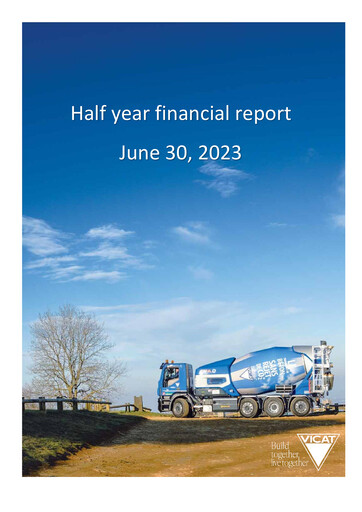 Thumbnail Vicat S.A. Half-year Report 2023-h1