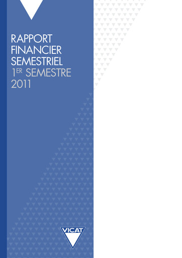 Miniature Vicat S.A. Rapport semestriel 2011-h1
