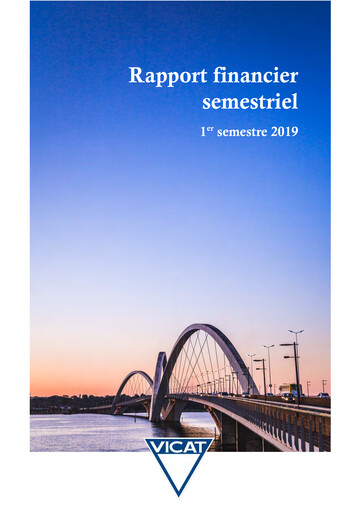 Miniature Vicat S.A. Rapport semestriel 2019-h1