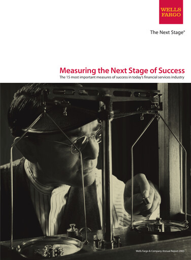 Thumbnail Wells Fargo Annual Report 2003