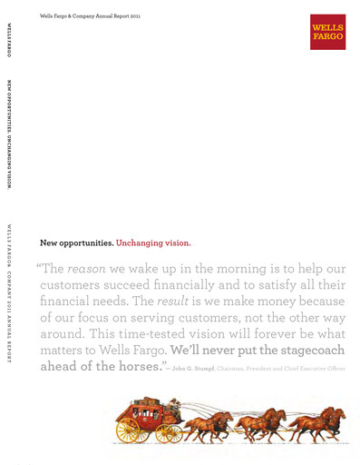 Thumbnail Wells Fargo Annual Report 2011