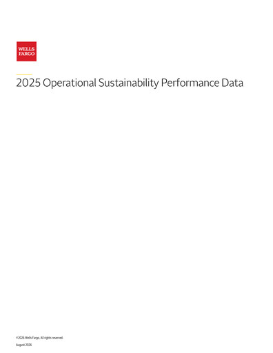 Thumbnail Wells Fargo ESG Report 2025
