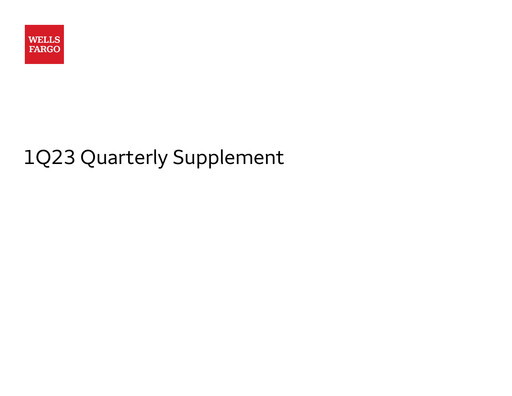 Thumbnail Wells Fargo Quarterly Report 2023-q1