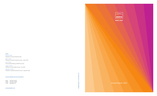 Thumbnail Jenoptik Annual Report 2021
