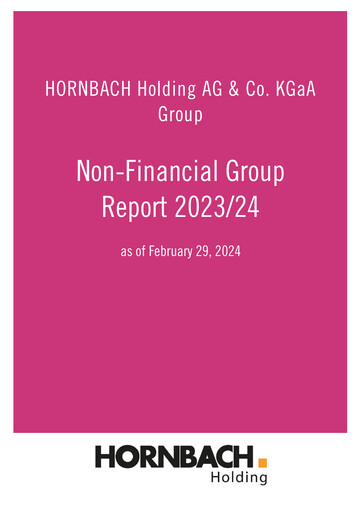 Thumbnail Hornbach Holding
 ESG Report 2023-2024