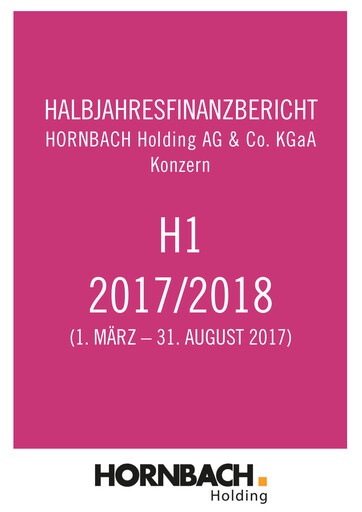 Thumbnail Hornbach Holding
 Half-year Report 2017-2018