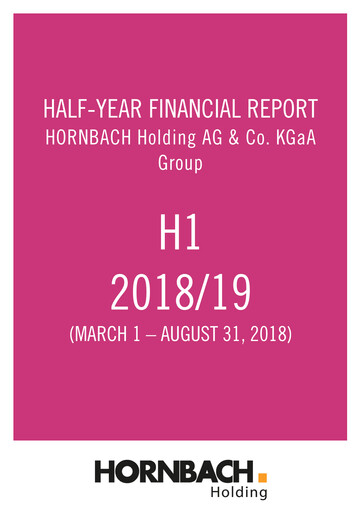 Thumbnail Hornbach Holding
 Half-year Report 2018-2019