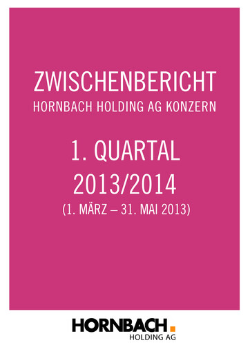 Thumbnail Hornbach Holding
 Quarterly Report 2013-2014-q1