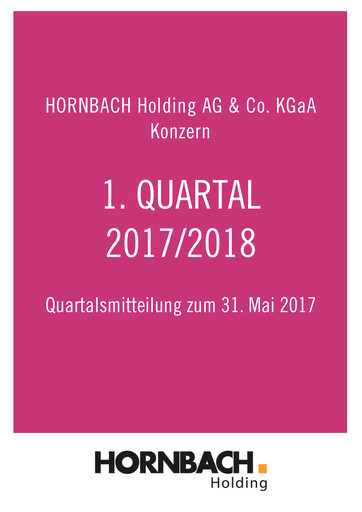 Thumbnail Hornbach Holding
 Quarterly Report 2017-2018-q1