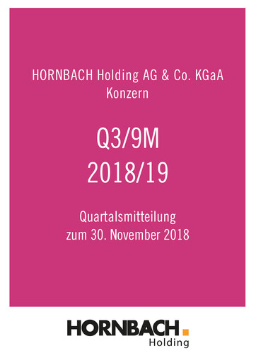 Thumbnail Hornbach Holding
 Quarterly Report 2018-2019-q3