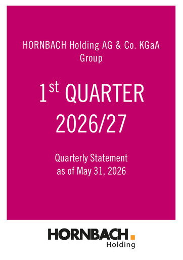 Thumbnail Hornbach Holding
 Quarterly Report 2026-2027-q1