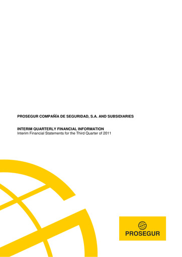 Thumbnail Prosegur Quarterly Report 2011-q3