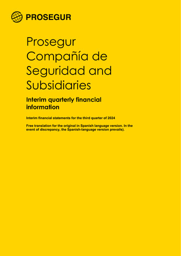 Miniature Prosegur Rapport trimestriel 2024-q3