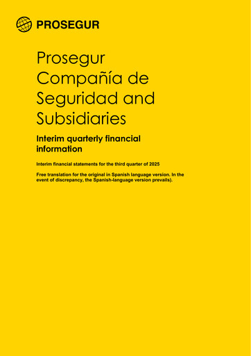 Miniature Prosegur Rapport trimestriel 2025-q3