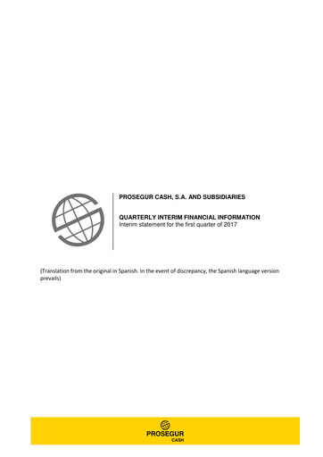 Vorschaubild Prosegur Cash Quartalsbericht 2017-q1
