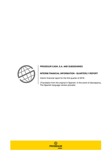 Vorschaubild Prosegur Cash Quartalsbericht 2018-q1