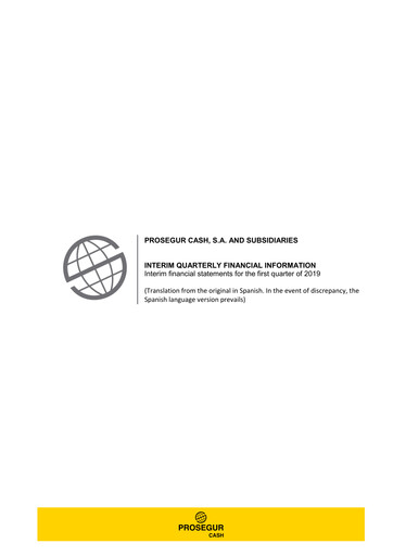Vorschaubild Prosegur Cash Quartalsbericht 2019-q1
