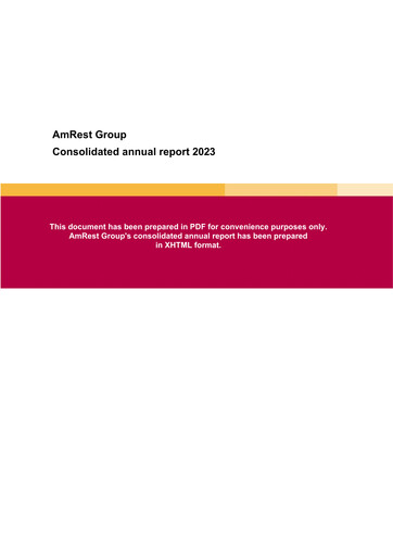 Thumbnail AmRest Annual Report 2023