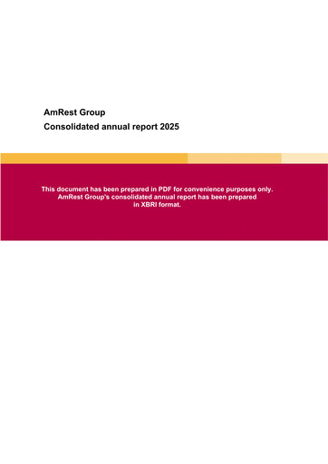 Thumbnail AmRest Annual Report 2025