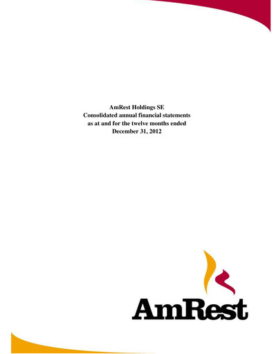 Thumbnail AmRest Financial Statement 2012