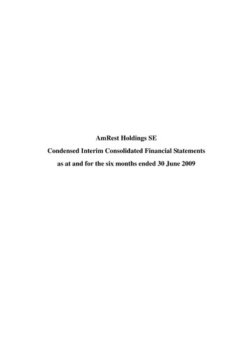 Vorschaubild AmRest Halbjahresbericht 2009-h1