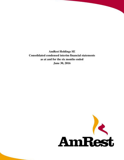 Thumbnail AmRest Half-year Report 2016-h1