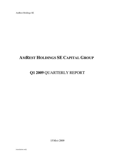 Thumbnail AmRest Quarterly Report 2009-q1