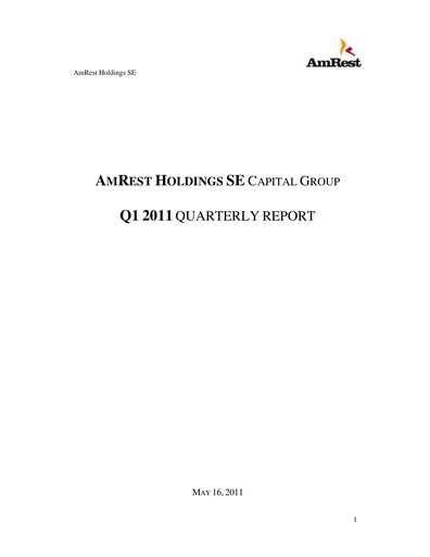 Thumbnail AmRest Quarterly Report 2011-q1