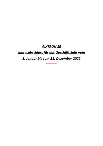 Thumbnail Aixtron Annual Report 2022
