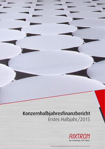 Miniature Aixtron Rapport semestriel 2015-h1