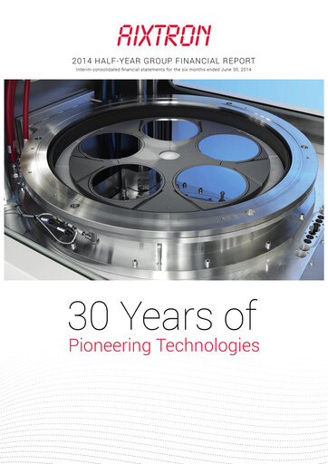 Miniature Aixtron Rapport semestriel 2014-h1