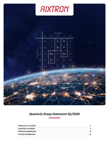 Thumbnail Aixtron Quarterly Report 2026-q1