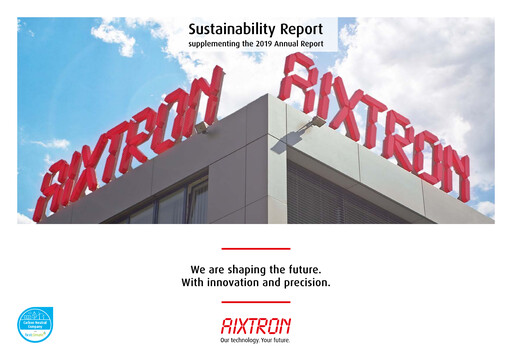 Thumbnail Aixtron Sustainability Report 2019