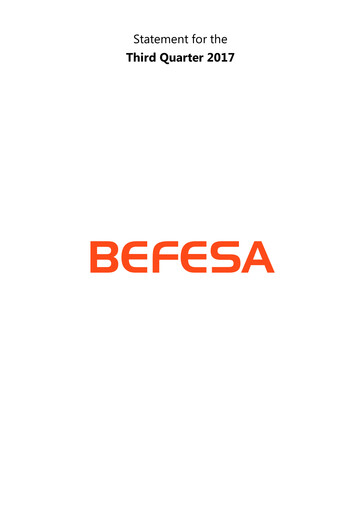 Miniature Befesa Rapport trimestriel 2017-q3