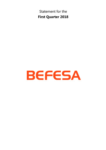 Miniature Befesa Rapport trimestriel 2018-q1