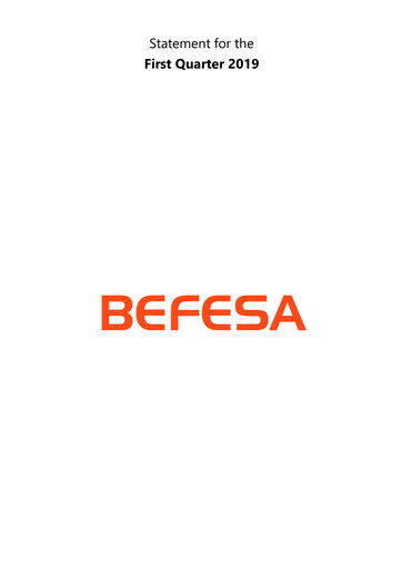 Miniature Befesa Rapport trimestriel 2019-q1