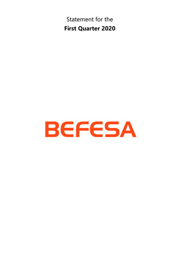 Miniature Befesa Rapport trimestriel 2020-q1
