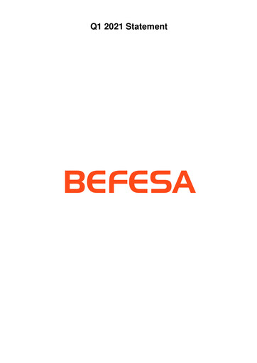 Miniature Befesa Rapport trimestriel 2021-q1