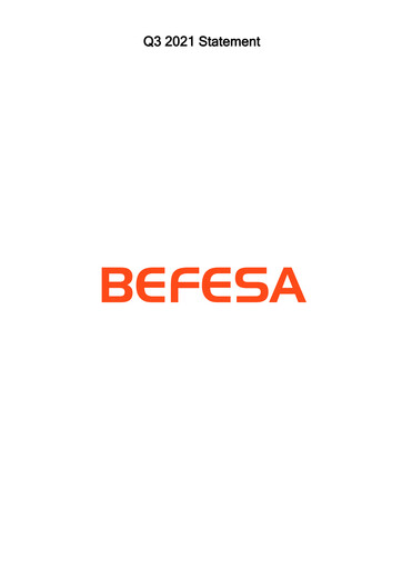 Miniature Befesa Rapport trimestriel 2021-q3