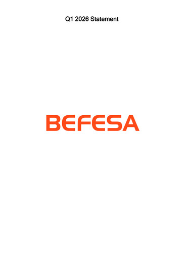 Miniature Befesa Rapport trimestriel 2026-q1