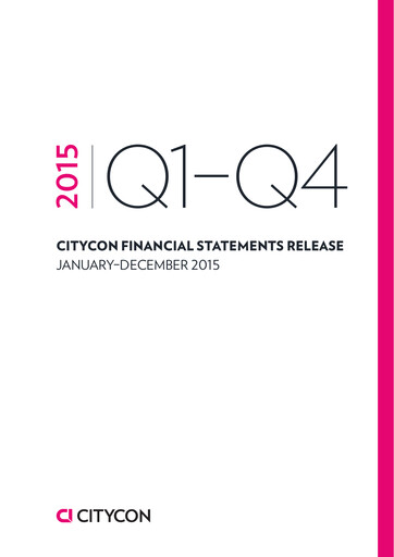 Thumbnail Citycon Financial Statement 2015
