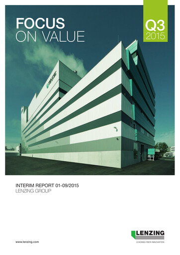 Thumbnail Lenzing

 Quarterly Report 2015-q3
