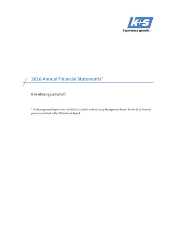 Thumbnail K+S
 Financial Statement 2016