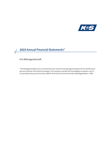Thumbnail K+S
 Financial Statement 2019