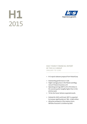 Thumbnail K+S
 Half-year Report 2015-h1