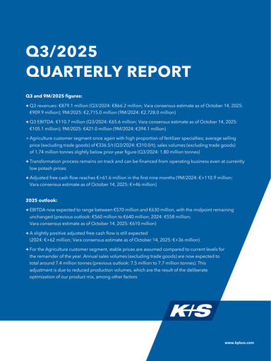 Thumbnail K+S
 Quarterly Report 2025-q3