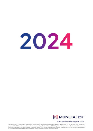 Miniature MONETA Money Bank Rapport financier 2024